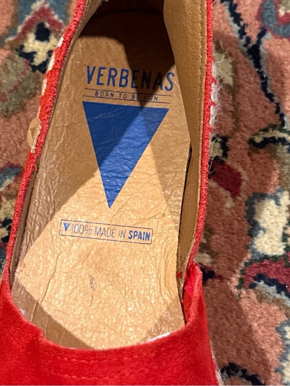 Women's Red Suede Espadrilles - Classic Slip-On